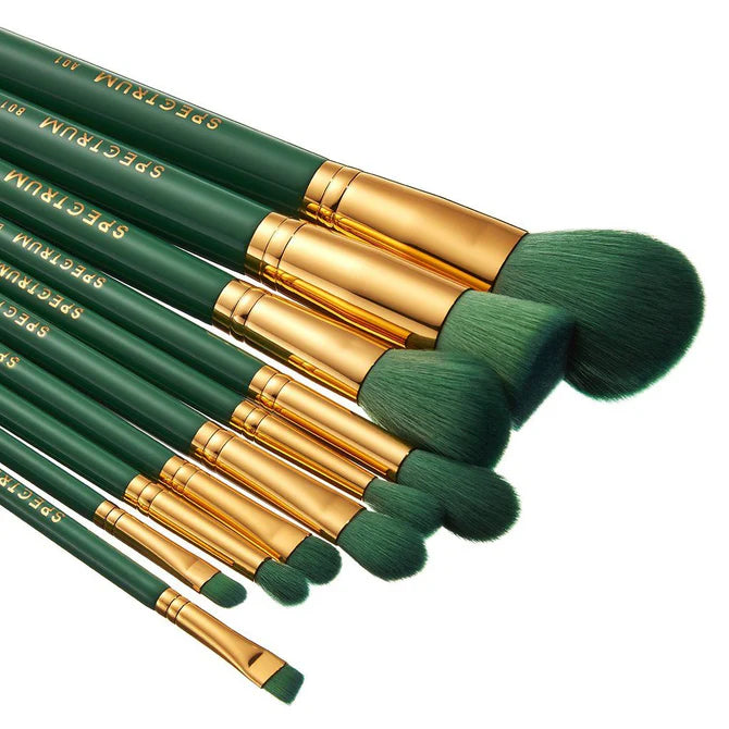 10 Piece Malachite Brush Set - Spectrum Collections