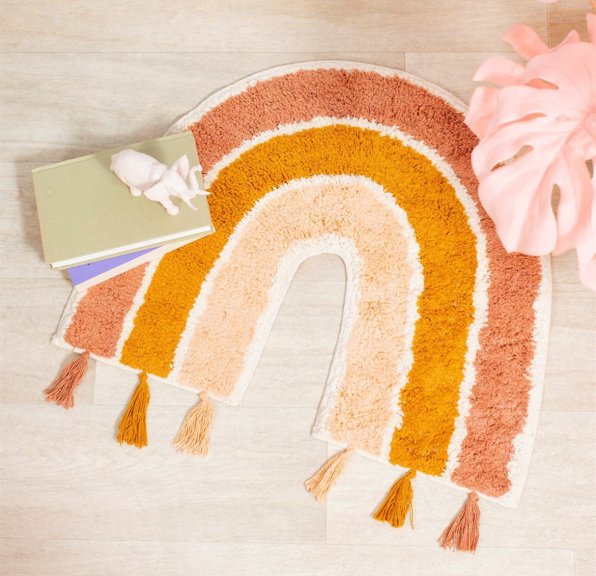 Rainbow Rug With Tassels