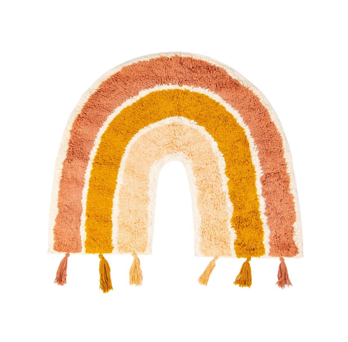 Rainbow Rug With Tassels