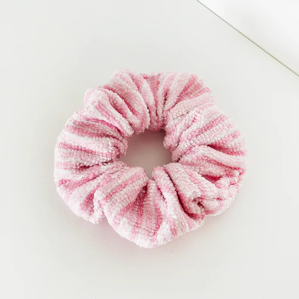 Powder Stripe Towel Makeup Bag & Scrunchie Set