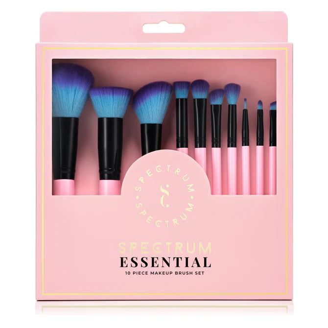 10 Piece Essential Makeup Brush Set - Spectrum Collections