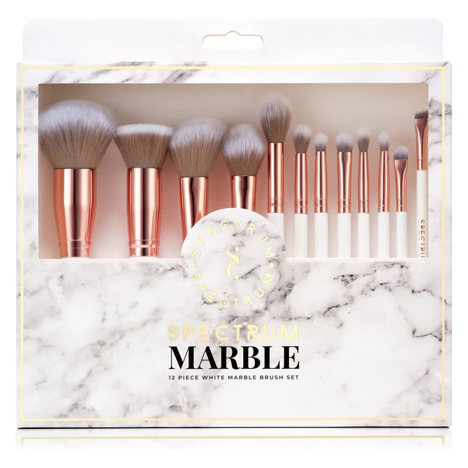 White Marble 12 Piece Brust Set - Spectrum Collections