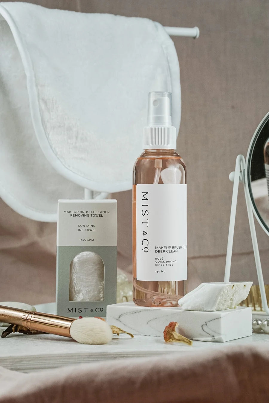 Rose Deep Clean Makeup Brush Cleaner - Mist & Co